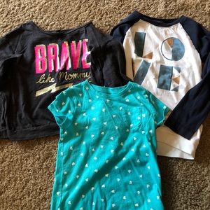 Lot of 3, great condition, Osh Kosh shirts size 5